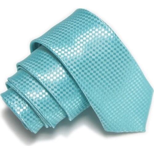 HOOYI Slim Neck Tie for men Fashion Necktie Skinny Ties Turquoise blue Cravat Party Gravata