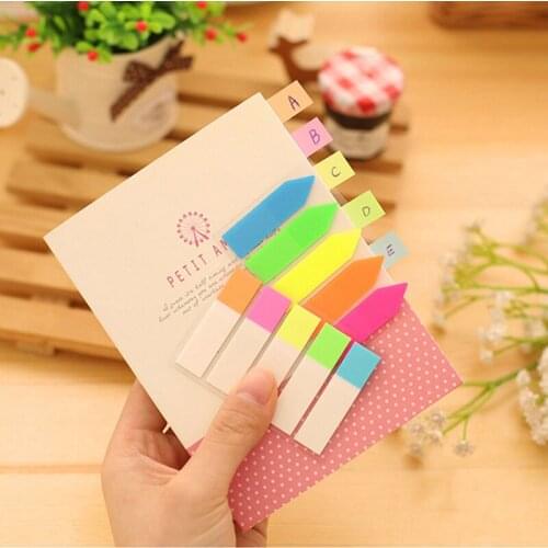 Creative Sticky Notes fluorescence Category Index Memo Pad Paper Sticker Transparent indicates Fridge Wall stickers