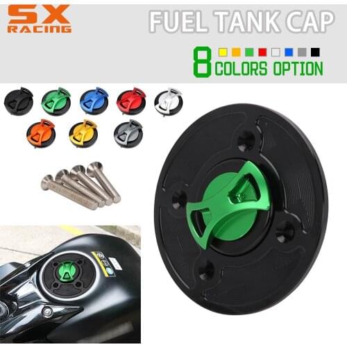 Motorcycle CNC Gas Fuel Tank Cap Cover For Kawasaki KLX230R 2020 ZX6R Z600 Z900 VERSYS-X 300 17-19 NINJA400 NINJA650 17-19 NINJA