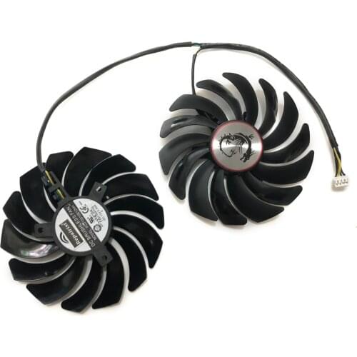 2pcs/SET RX580 RX480 RX470 GPU Cooler Video Card Fan For Radeon RX 480 MSI RX 580 asic bitcoin mine Graphics Card Cooling