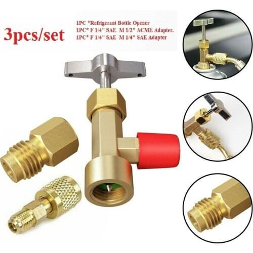 Tap Valver134a Refrigerant Brass Tap Can Dispensing Valve Bottle Opener 1/2\" ACME Thread R134A Refrigerant Bottle Can Tap