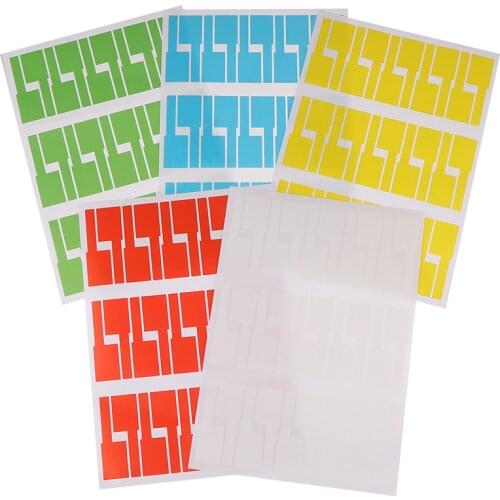 Hot! 30pcs/sheet Self-adhesive Cable Sticker Waterproof Identification Colorful Tags 1Sheet