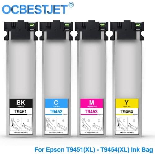 T9451 XL T9451-T9454 Pigment Ink Bag With Chip For Epson WorkForce Pro WF-C5290 WF-C5790 WF-C5210 WF-C5710 Printer T9451XL