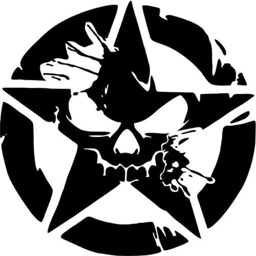 MIGNATIS - Splash Effect Punisher Army Sticker Paste Mural Art Decal For Car Window Loptop Decoration Vinyl Stickers Waterproof