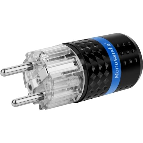 Monosaudio E103R/F103R 99.998% Pure Copper Rhodium plated EUR Version Schuko Hifi audio Power Plug IEC Female Connector Plug