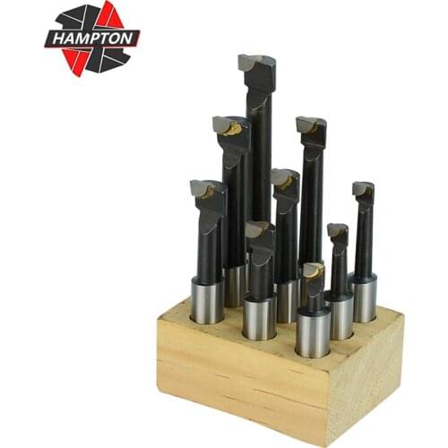 Boring Bar Set 9pcs Hard Alloy Shank Boring Bar Set 12mm Shank Metric Carbide Tipped Bars Lathe Turning Tools