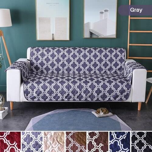 Anti-Slip Sofa Cover Quilted Anti-wear Couch Cover for Dogs Pets Kids Recliner Armchair Furniture Slipcovers 1/2/3 Seater