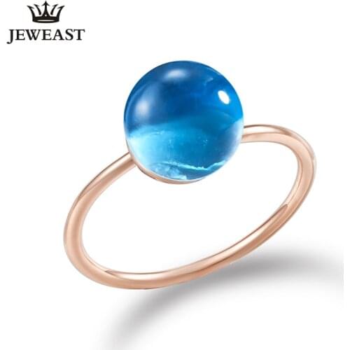 ENZO Natural topaz 18K Pure Gold 2020 New Hot Selling Top Ring Women Heart Shape Ring For Ladies Woman Genuine Jewelry