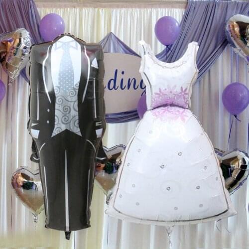 New Dress Balloons Wedding Gown Events Bride Groom Bridal Gown Helium Foil Balloons Event & Party Supplies Wedding Favors