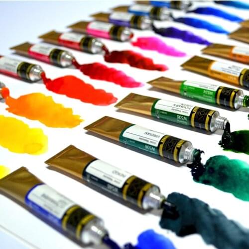 Korea Original MIJELLO gold master grade watercolor paint tube color 15ml ABCD grade summary single color painting supplies