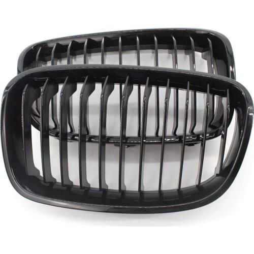 For BMW F20 F21 1 Series 2011 2012 2013 2014 pre-facelift Gloss / Matte Black Front Kidney Grille Racing Grill 1 Pair