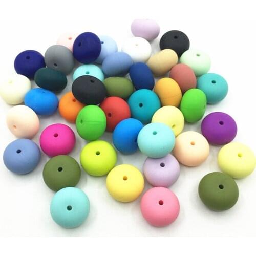 Free shipping 100pcs/lot 20mm Silicon teething necklaces Geometry beads-100% Non Toxic BPA Free Silicone chew necklace pandent