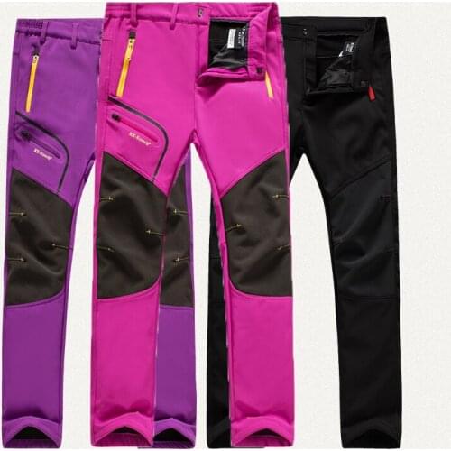 Womens Hiking Pants Softshell Pants Winter Fleece Outdoor Thermal Sport Travel Camping Hiking Hunting Climbing Pants Trousers