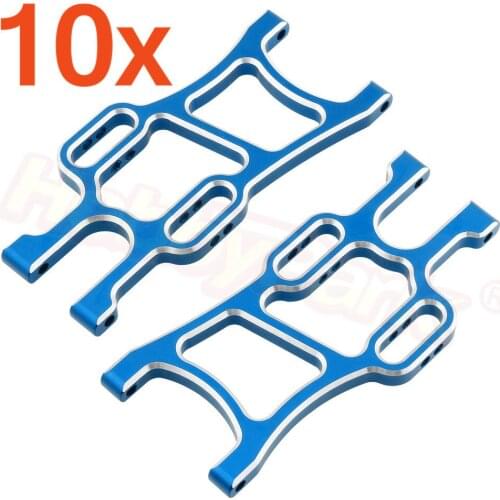10Pairs 108021 Alum Rear Lower Suspension Arms 08056 For HSP Redcat Exceed 1/10 Monster Truck 94108 94111 Blue / Purple