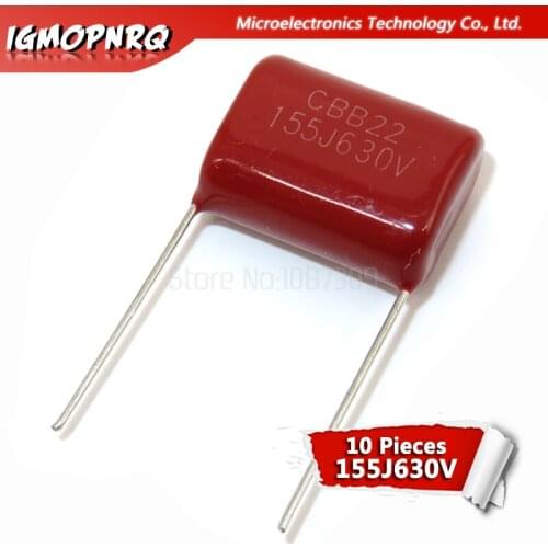 10PCS 630V155J 1.5UF Pitch 20mm 630V 155 155J 1500nf igmopnrq CBB Polypropylene film capacitor new