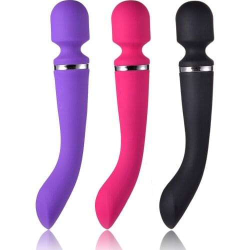 10 Speeds Double-headed Vibrator Silicone G-Spot Massage AV Stick Female Adults Sex Toy Female Masturbation