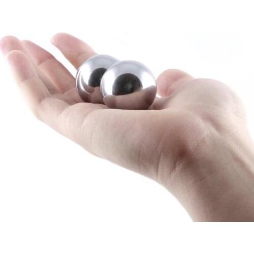2pcs 30mm Baoding Hand Exercise Balls With Stainless Color For Health Care, Elderly Sports, Stress Relief