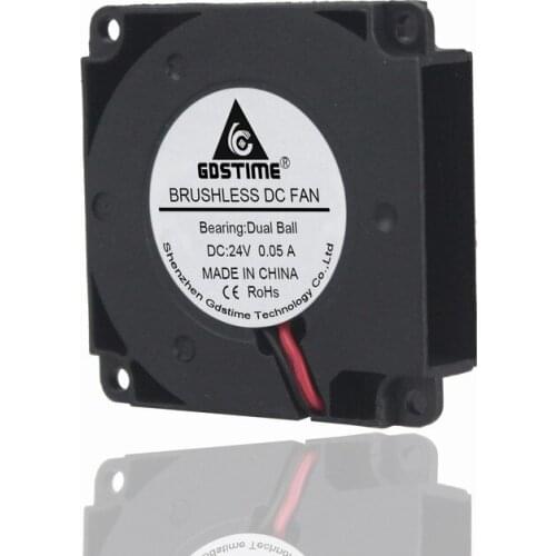 2 Pieces Gdstime 40mm x 10mm DC Blower Cooling Fan 24V 4010B 40*40*10mm Mini 3D Printer Brushless Turbo Cooler 4cm Dual Ball