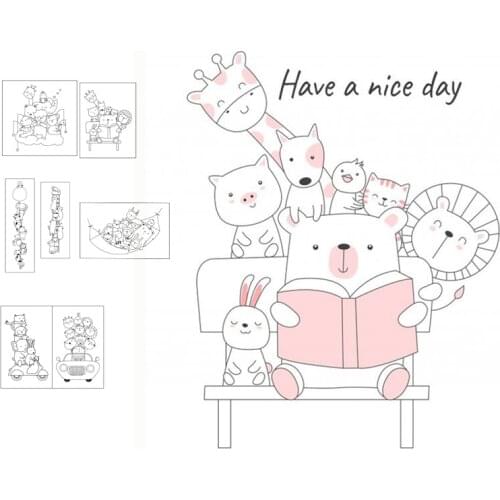 2020 CH Cute Animals Clear Silicone Stamp/Seal for DIY scrapbooking/photo album Decorative clear stamp sheets