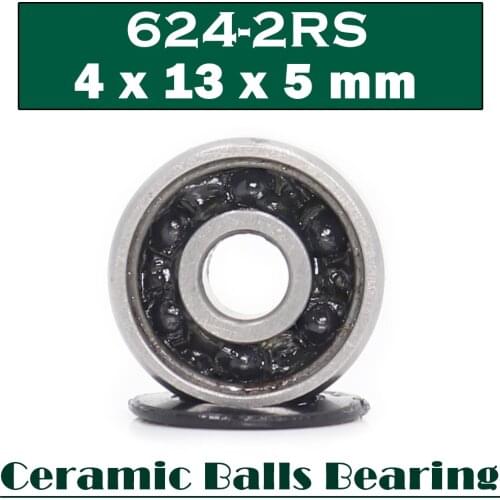 624 Hybrid Ceramic Bearing 4*13*5 mm ABEC-1 ( 1 PC) Industry Motor Spindle 624HC Hybrids Si3N4 Ball Bearings 3NC 624RS