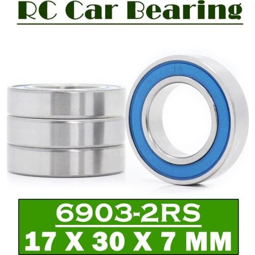 FUSHI 6903RS Bearings Blue Sealed 17x30x7 mm , ABEC-3 6903 2RS Shaft Ball Bearing Parts For Hobby RC Car Truck , Pick of 4 Pcs
