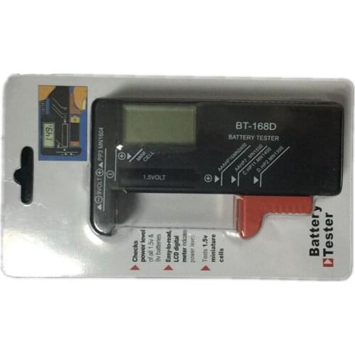 BT168D Digital Battery Tester Checker for 1.5V and AA AAA Cell BT-168D with color card