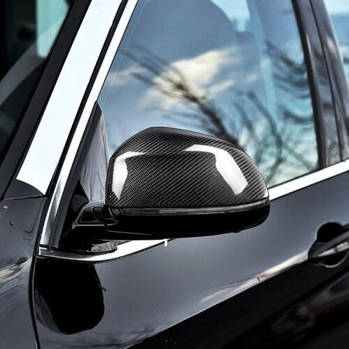1 Pair Rearview Side Mirror Cover For BMW X3 F25 X4 F26 X5 F15 X6 F16 2014-2017 Mirror Housing Real Carbon Fiber Car Accessories