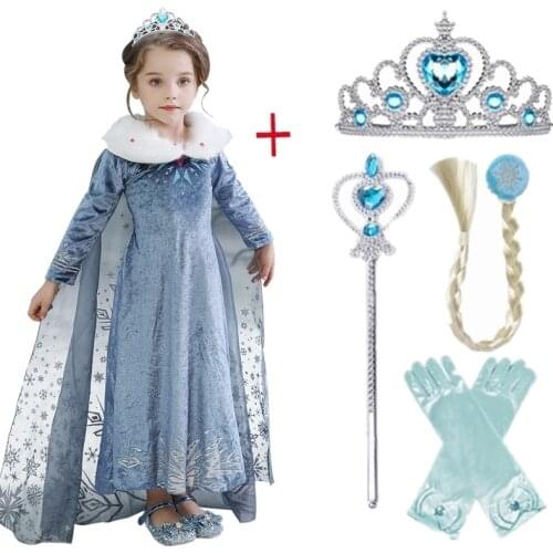 Girls Dress Cosplay Costume Halloween Carnival Party Clothes Kids Sequins Fantasia Disfraz Children Disguise