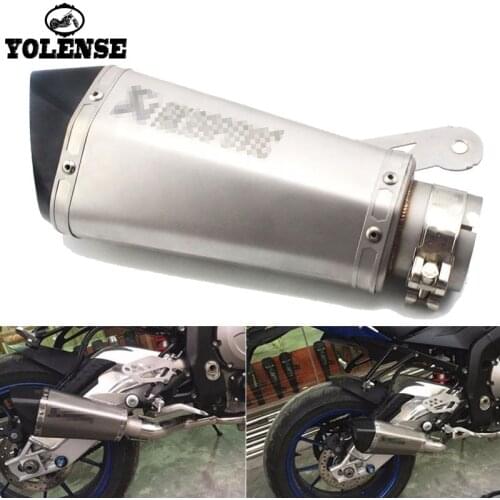 For BMW S1000RR Inlet Motorcycle Carbon Fiber Exhaust Pipe Muffler Slip On Exhaust With DB Killer 2009-2016 2010 2011 2012 2013