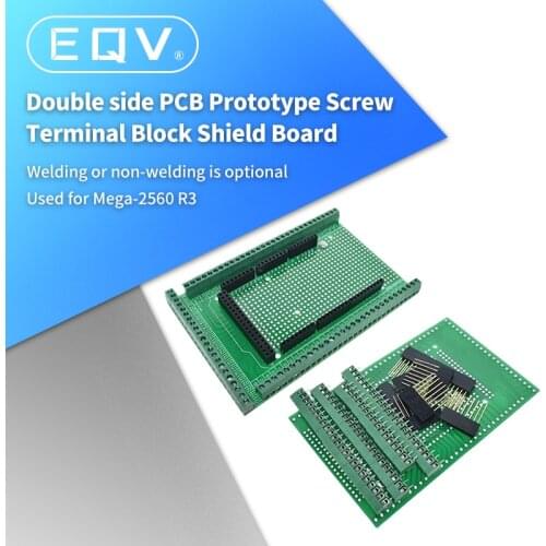 Double-side PCB Prototype Screw Terminal Block Shield Board Kit For MEGA-2560 Mega 2560 R3 Mega2560 R3
