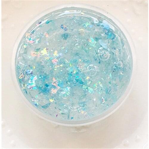 Modeling Clay Mermaid Color Transparent Crystal Mud Material Snowflake Mud Clay Mud Slime Charm Plastic Clay Poke DIY Supplies