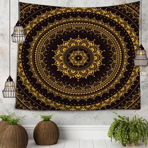 Dreamlike Mandala Tapestry Wall Hanging Sandy Beach Throw Rug Blanket Camping Tent Travel Mattress Bohemian Sleeping Pad