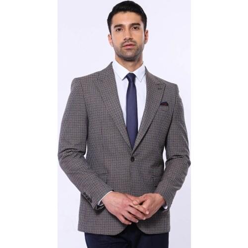 Gingham Brown Blazer