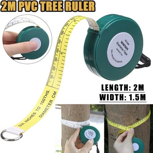 Retractable Measuring Tape 2000mm PVC79-inch Tree Ruler Meter Measure Tapes Practical Tool for Measuring Gardening Tree Diameter