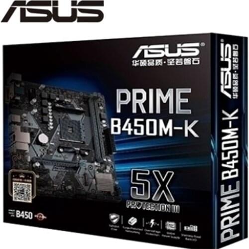 NEW For ASUS PRIME B450M-K Motherboard Socket LGA AM4 DDR4 M.2 nvme ssd For AMD B450 Original Desktop Mainboard