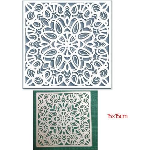 Craft dies Lace Square Background Frame metal cutting dies Stencil for DIY dies Scrapbooking Paper Card making embossing die cut