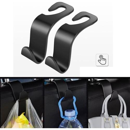 Multi-functional Auto Car Seat Headrest Hanger Bag Hook Holder For Purse Cloth Grocery Storage Interior Accessories Fastener