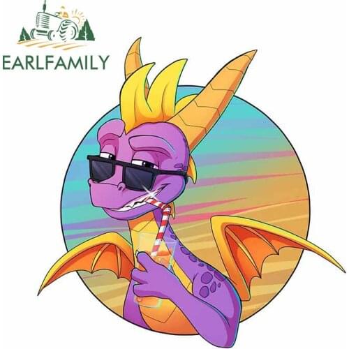 EARLFAMILY 13cm x 12.6cm for Summer Vibes Decal Anime Waterproof Motorcycle Helmet Decoration Camper Scratch-proof Car Stickers