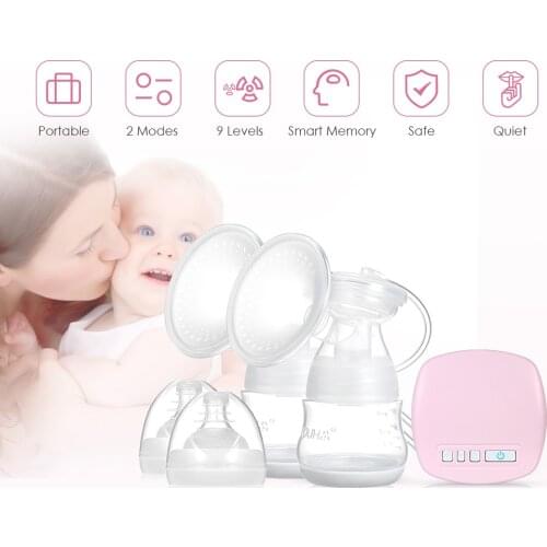 YOUHA Single Electric Breast Milk Pump Baby Infant Breastfeeding Pacifier Bottle Suction Massage Device Kit Safe BPA Free