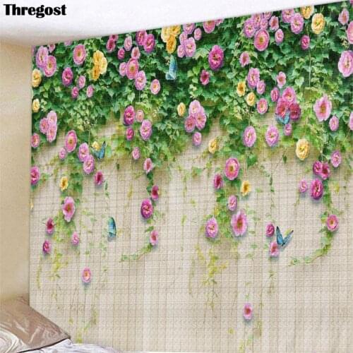 Thregost Bedroom Wall Tapestry Rectangle Polyester 3D Scenic Print Wall Decor Cloth Woven Wall Hangings
