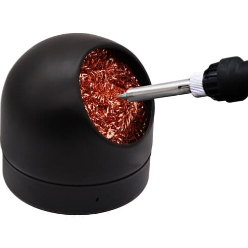 Cleaning Ball Welding Desoldering Soldering Iron Mesh Filter NozzleTip Copper Wire Cleaner Ball Metal Box black
