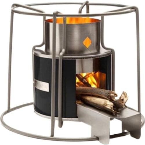 Wood Stove Portable Wooden Long Lasting Burning Stove Stainless Steel Outdoor Picnic Stove Camping Barbecue Camping Equipment