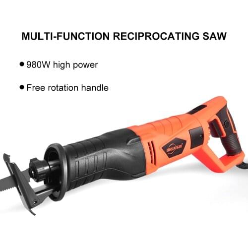 Portable Reciprocating Saw Powerful Wood Cutting Saw Electric Wood/ Metal Saws With Sharp Blade Woodworking Cutter
