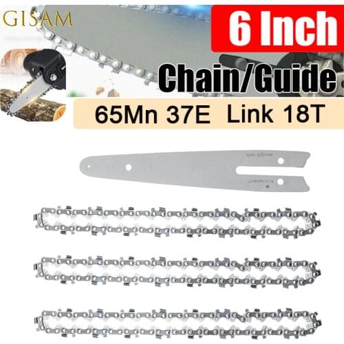 6 Inch Chain Saw Replacement Universal Chain Mini Guide Bar Battery Chainsaw Wood Cutter Home Garden Power Tool Chain Accessory