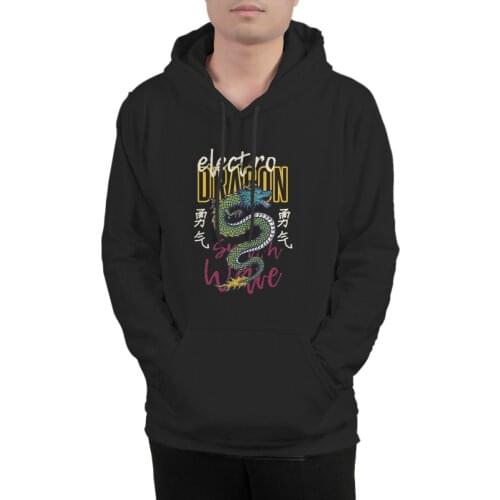 Mens Hoodie Electro dragon Print Wholesale Clothes Punk Kawaii String Sweatshirt 37021