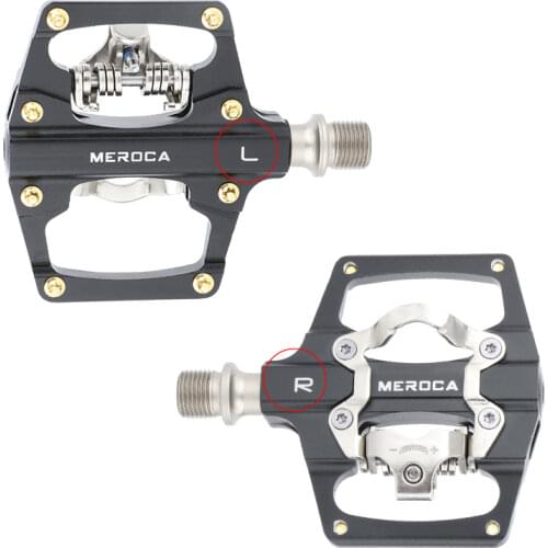 MEROCA MTB Bike Self-Locking Pedal Flat Pedals Aluminum Alloy DU Bearing SPD Pedal Platform To Cleats Pedal Cycling Accessories