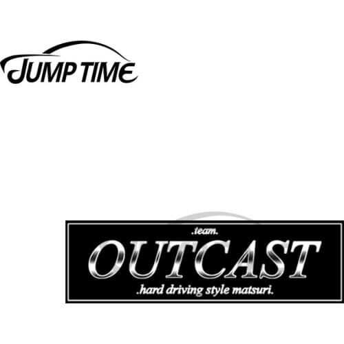Jump Time 13 x 4cm For Team OUT CAST Slap Style Car Stickers Fine Decal Vinyl Body for Car Creative Stickers Decoration