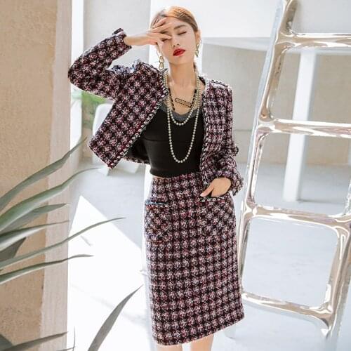 YIGELILA Autumn Fashion Women Tweeds Coats Elegant Short Coats Office Lady All-match Jacket 91108