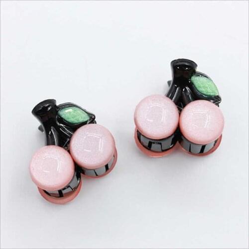 Women Cherry Bow Hairpins Ladies Korean Style Cute Hair Clip Girls Vintage Hair Grip Headwear Lovely Hair Accessories