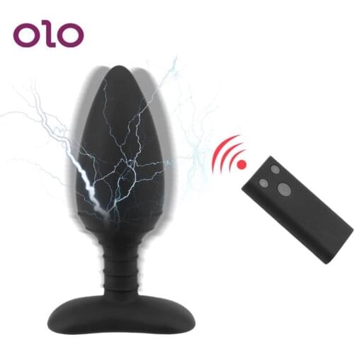10 Frequency Electric Shock Anal Plug Vibrator Wireless Remote Control Prostate Massager Vibrator Sex Toys For Men Women